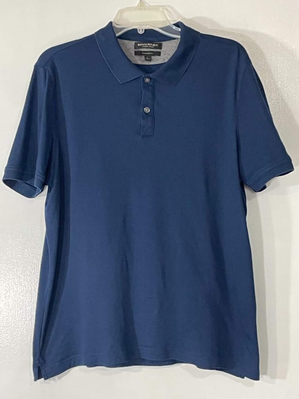Banana Republic Men’s Navy Luxury Touch Polo Size L Standard Fit Cotton